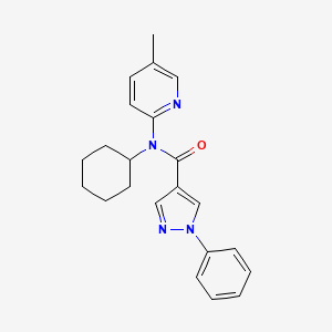 N-cyclohexyl-N-(5-methylpyridin-2-yl)-1-phenylpyrazole-4-carboxamide