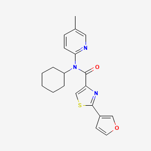 N-cyclohexyl-2-(furan-3-yl)-N-(5-methylpyridin-2-yl)-1,3-thiazole-4-carboxamide