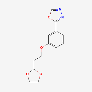 2-[3-[2-(1,3-Dioxolan-2-yl)ethoxy]phenyl]-1,3,4-oxadiazole