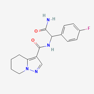 N-[2-amino-1-(4-fluorophenyl)-2-oxoethyl]-4,5,6,7-tetrahydropyrazolo[1,5-a]pyridine-3-carboxamide