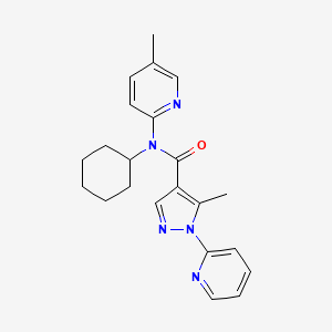 N-cyclohexyl-5-methyl-N-(5-methylpyridin-2-yl)-1-pyridin-2-ylpyrazole-4-carboxamide