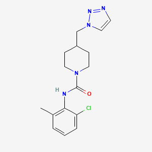 N-(2-chloro-6-methylphenyl)-4-(triazol-1-ylmethyl)piperidine-1-carboxamide