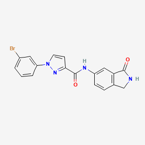 1-(3-bromophenyl)-N-(3-oxo-1,2-dihydroisoindol-5-yl)pyrazole-3-carboxamide