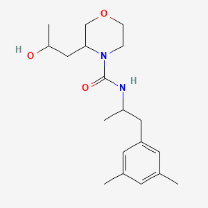 N-[1-(3,5-dimethylphenyl)propan-2-yl]-3-(2-hydroxypropyl)morpholine-4-carboxamide