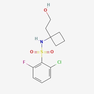 2-chloro-6-fluoro-N-[1-(2-hydroxyethyl)cyclobutyl]benzenesulfonamide