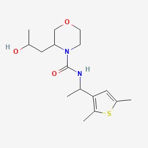 N-[1-(2,5-dimethylthiophen-3-yl)ethyl]-3-(2-hydroxypropyl)morpholine-4-carboxamide