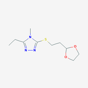 3-[2-(1,3-Dioxolan-2-yl)ethylsulfanyl]-5-ethyl-4-methyl-1,2,4-triazole