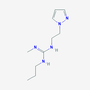 molecular formula C10H19N5 B7658909 2-Methyl-1-propyl-3-(2-pyrazol-1-ylethyl)guanidine 