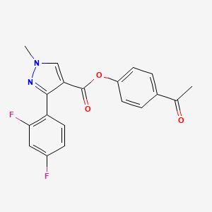 (4-Acetylphenyl) 3-(2,4-difluorophenyl)-1-methylpyrazole-4-carboxylate