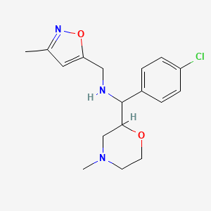 1-(4-chlorophenyl)-1-(4-methylmorpholin-2-yl)-N-[(3-methyl-1,2-oxazol-5-yl)methyl]methanamine