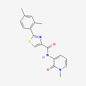 molecular formula C18H17N3O2S B7658964 2-(2,4-dimethylphenyl)-N-(1-methyl-2-oxopyridin-3-yl)-1,3-thiazole-4-carboxamide 