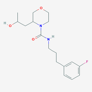 N-[3-(3-fluorophenyl)propyl]-3-(2-hydroxypropyl)morpholine-4-carboxamide