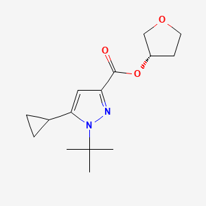 [(3S)-oxolan-3-yl] 1-tert-butyl-5-cyclopropylpyrazole-3-carboxylate