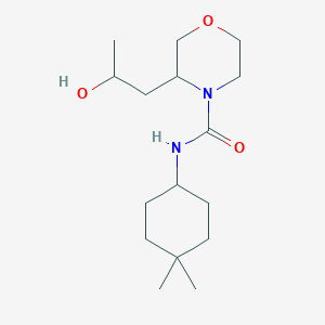 molecular formula C16H30N2O3 B7659045 N-(4,4-dimethylcyclohexyl)-3-(2-hydroxypropyl)morpholine-4-carboxamide 