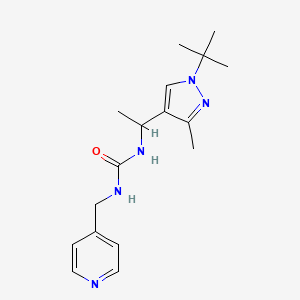 1-[1-(1-Tert-butyl-3-methylpyrazol-4-yl)ethyl]-3-(pyridin-4-ylmethyl)urea