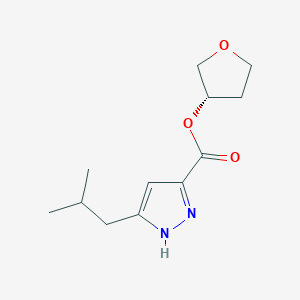 [(3S)-oxolan-3-yl] 5-(2-methylpropyl)-1H-pyrazole-3-carboxylate