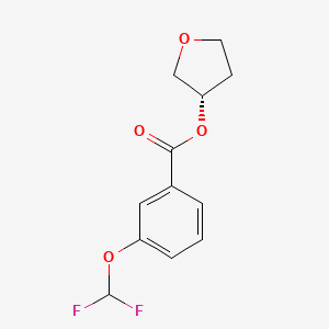 molecular formula C12H12F2O4 B7659061 [(3S)-oxolan-3-yl] 3-(difluoromethoxy)benzoate 