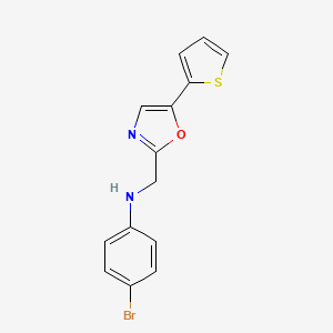 4-bromo-N-[(5-thiophen-2-yl-1,3-oxazol-2-yl)methyl]aniline