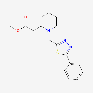 Methyl 2-[1-[(5-phenyl-1,3,4-thiadiazol-2-yl)methyl]piperidin-2-yl]acetate