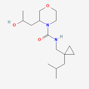 3-(2-hydroxypropyl)-N-[[1-(2-methylpropyl)cyclopropyl]methyl]morpholine-4-carboxamide