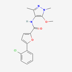 5-(2-chlorophenyl)-N-(5-methoxy-1,3-dimethylpyrazol-4-yl)furan-2-carboxamide