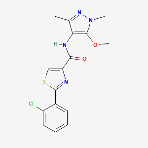 2-(2-chlorophenyl)-N-(5-methoxy-1,3-dimethylpyrazol-4-yl)-1,3-thiazole-4-carboxamide