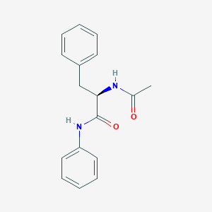 molecular formula C17H18N2O2 B7659206 (2R)-2-acetamido-N,3-diphenylpropanamide 