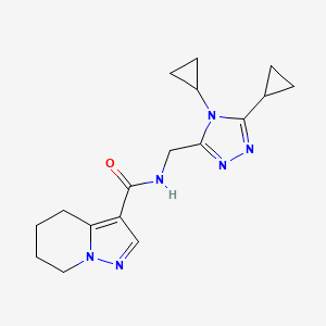 N-[(4,5-dicyclopropyl-1,2,4-triazol-3-yl)methyl]-4,5,6,7-tetrahydropyrazolo[1,5-a]pyridine-3-carboxamide