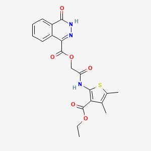 molecular formula C20H19N3O6S B7659238 [2-[(3-ethoxycarbonyl-4,5-dimethylthiophen-2-yl)amino]-2-oxoethyl] 4-oxo-3H-phthalazine-1-carboxylate 