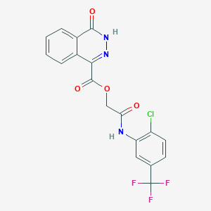 [2-[2-chloro-5-(trifluoromethyl)anilino]-2-oxoethyl] 4-oxo-3H-phthalazine-1-carboxylate