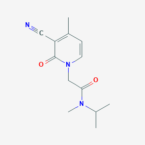 2-(3-cyano-4-methyl-2-oxopyridin-1-yl)-N-methyl-N-propan-2-ylacetamide