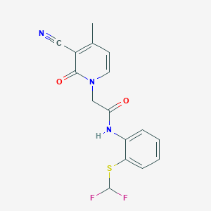 2-(3-cyano-4-methyl-2-oxopyridin-1-yl)-N-[2-(difluoromethylsulfanyl)phenyl]acetamide