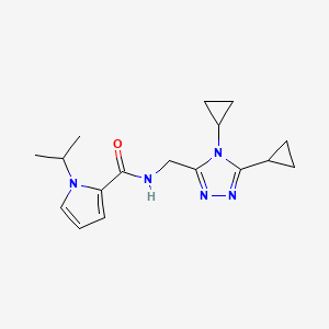 N-[(4,5-dicyclopropyl-1,2,4-triazol-3-yl)methyl]-1-propan-2-ylpyrrole-2-carboxamide