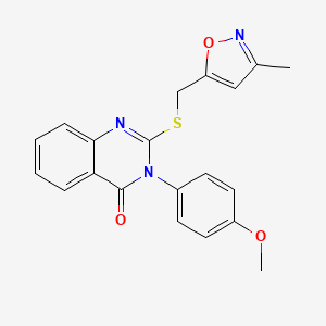 3-(4-Methoxyphenyl)-2-[(3-methyl-1,2-oxazol-5-yl)methylsulfanyl]quinazolin-4-one