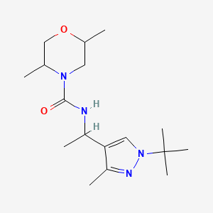 N-[1-(1-tert-butyl-3-methylpyrazol-4-yl)ethyl]-2,5-dimethylmorpholine-4-carboxamide