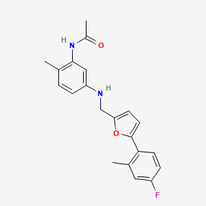 N-[5-[[5-(4-fluoro-2-methylphenyl)furan-2-yl]methylamino]-2-methylphenyl]acetamide