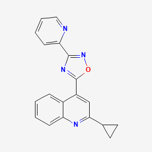 5-(2-Cyclopropylquinolin-4-yl)-3-pyridin-2-yl-1,2,4-oxadiazole