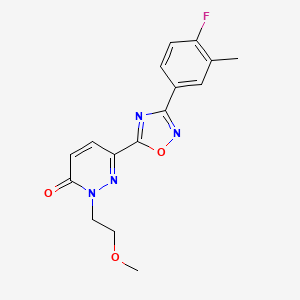 6-[3-(4-Fluoro-3-methylphenyl)-1,2,4-oxadiazol-5-yl]-2-(2-methoxyethyl)pyridazin-3-one