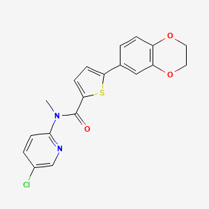 N-(5-chloropyridin-2-yl)-5-(2,3-dihydro-1,4-benzodioxin-6-yl)-N-methylthiophene-2-carboxamide