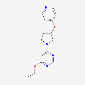 4-Ethoxy-6-(3-pyridin-4-yloxypyrrolidin-1-yl)pyrimidine