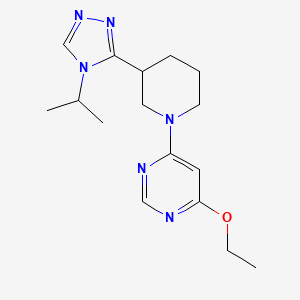 4-Ethoxy-6-[3-(4-propan-2-yl-1,2,4-triazol-3-yl)piperidin-1-yl]pyrimidine