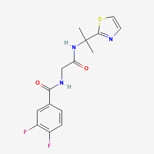 3,4-difluoro-N-[2-oxo-2-[2-(1,3-thiazol-2-yl)propan-2-ylamino]ethyl]benzamide