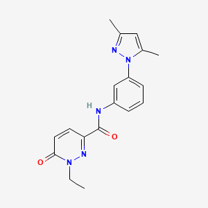 N-[3-(3,5-dimethylpyrazol-1-yl)phenyl]-1-ethyl-6-oxopyridazine-3-carboxamide