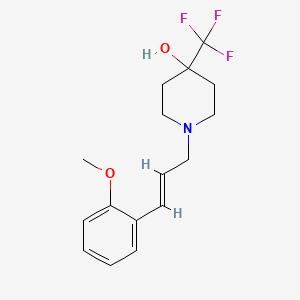 1-[(E)-3-(2-methoxyphenyl)prop-2-enyl]-4-(trifluoromethyl)piperidin-4-ol