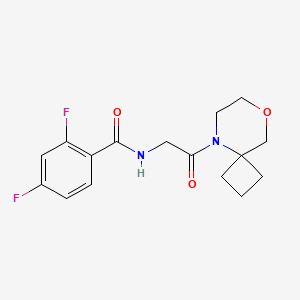 2,4-difluoro-N-[2-(8-oxa-5-azaspiro[3.5]nonan-5-yl)-2-oxoethyl]benzamide