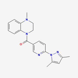 [6-(3,5-Dimethylpyrazol-1-yl)pyridin-3-yl]-(4-methyl-2,3-dihydroquinoxalin-1-yl)methanone