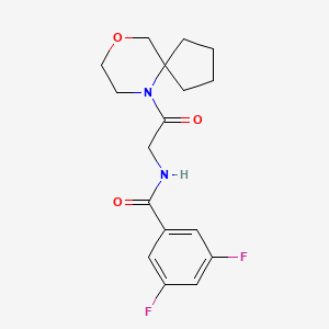 3,5-difluoro-N-[2-(9-oxa-6-azaspiro[4.5]decan-6-yl)-2-oxoethyl]benzamide