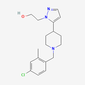 2-[5-[1-[(4-Chloro-2-methylphenyl)methyl]piperidin-4-yl]pyrazol-1-yl]ethanol