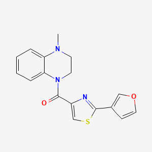 [2-(Furan-3-yl)-1,3-thiazol-4-yl]-(4-methyl-2,3-dihydroquinoxalin-1-yl)methanone