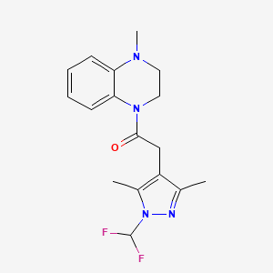 2-[1-(Difluoromethyl)-3,5-dimethylpyrazol-4-yl]-1-(4-methyl-2,3-dihydroquinoxalin-1-yl)ethanone